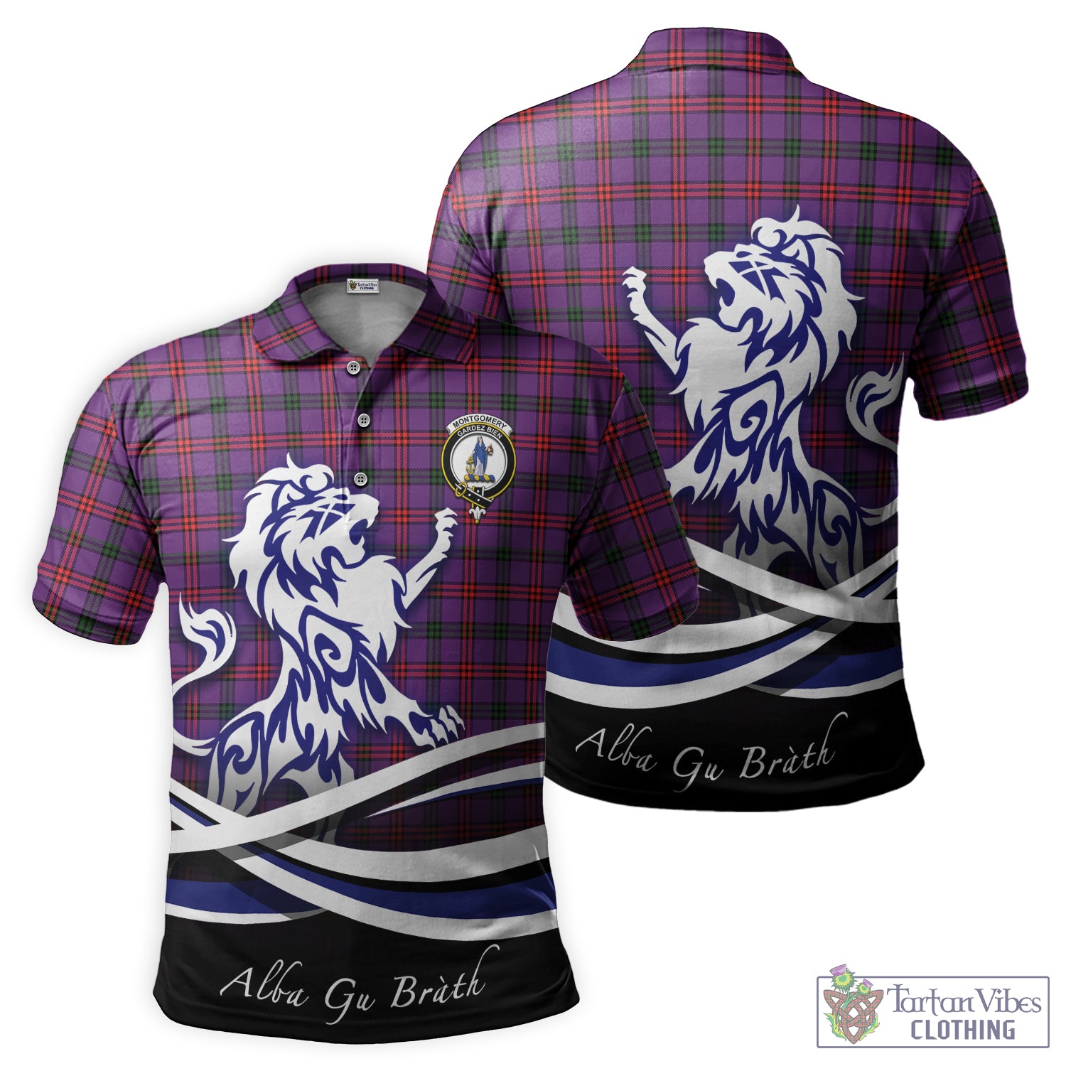 montgomery-modern-tartan-polo-shirt-with-alba-gu-brath-regal-lion-emblem