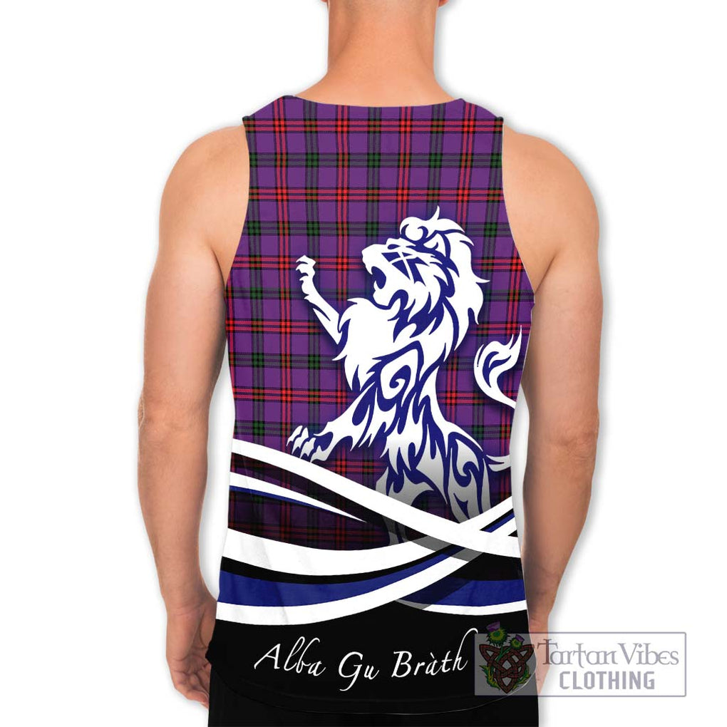 Montgomery Tartan Men's Tank Top with Alba Gu Brath Regal Lion Emblem - Tartanvibesclothing Shop