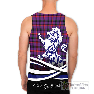 Montgomery Tartan Men's Tank Top with Alba Gu Brath Regal Lion Emblem