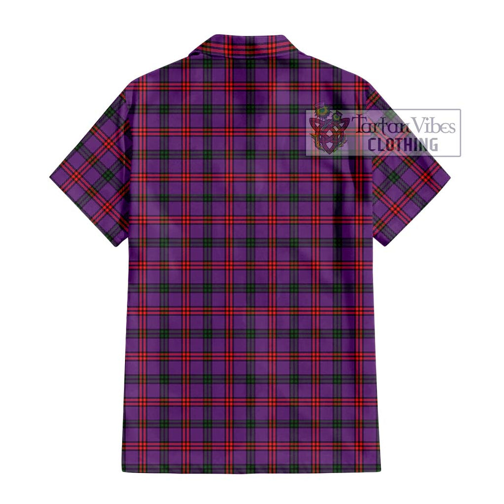 Montgomery Tartan Short Sleeve Button Shirt with Family Crest DNA In Me Style - Tartanvibesclothing Shop