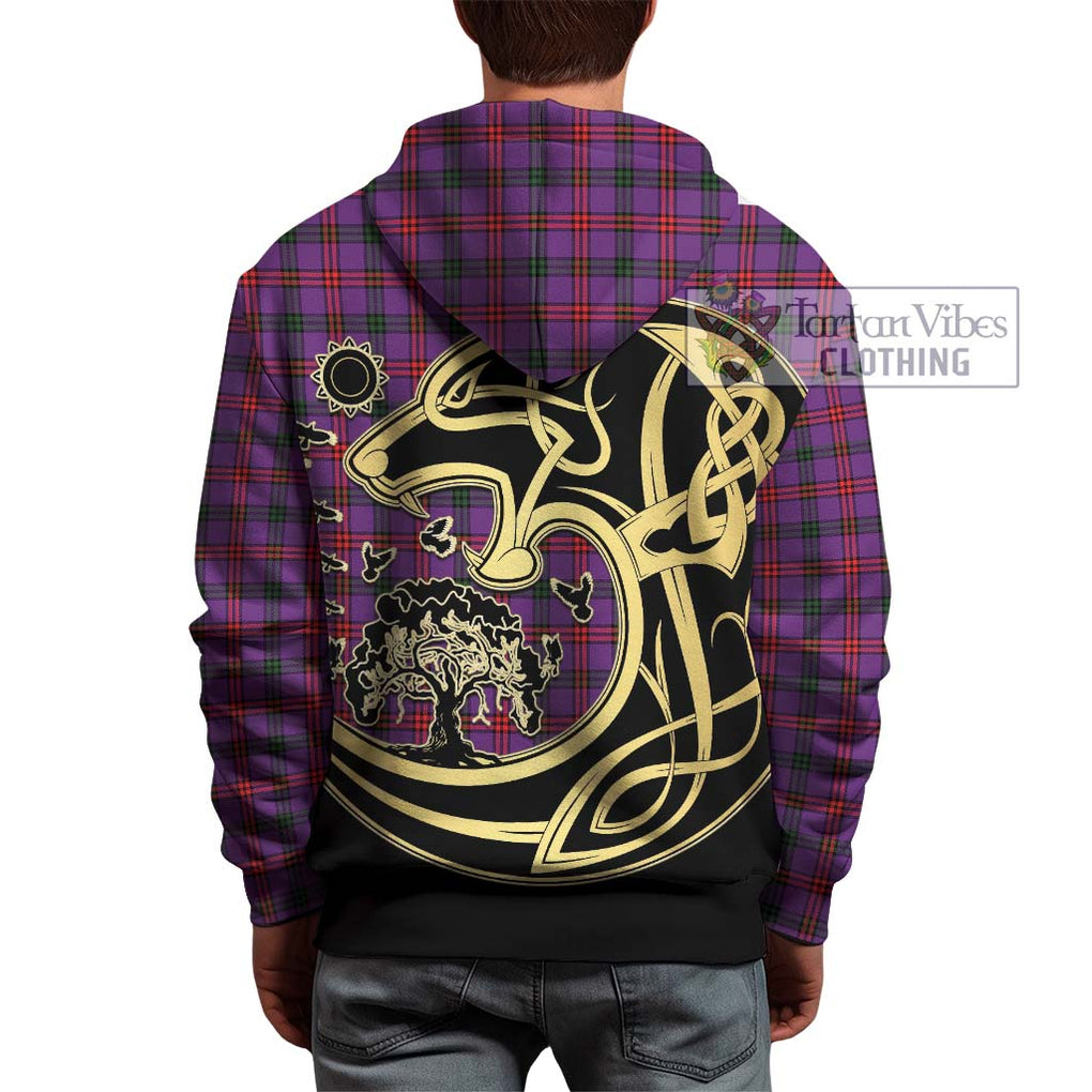 Montgomery Tartan Hoodie with Family Crest Celtic Wolf Style - Tartan Vibes Clothing