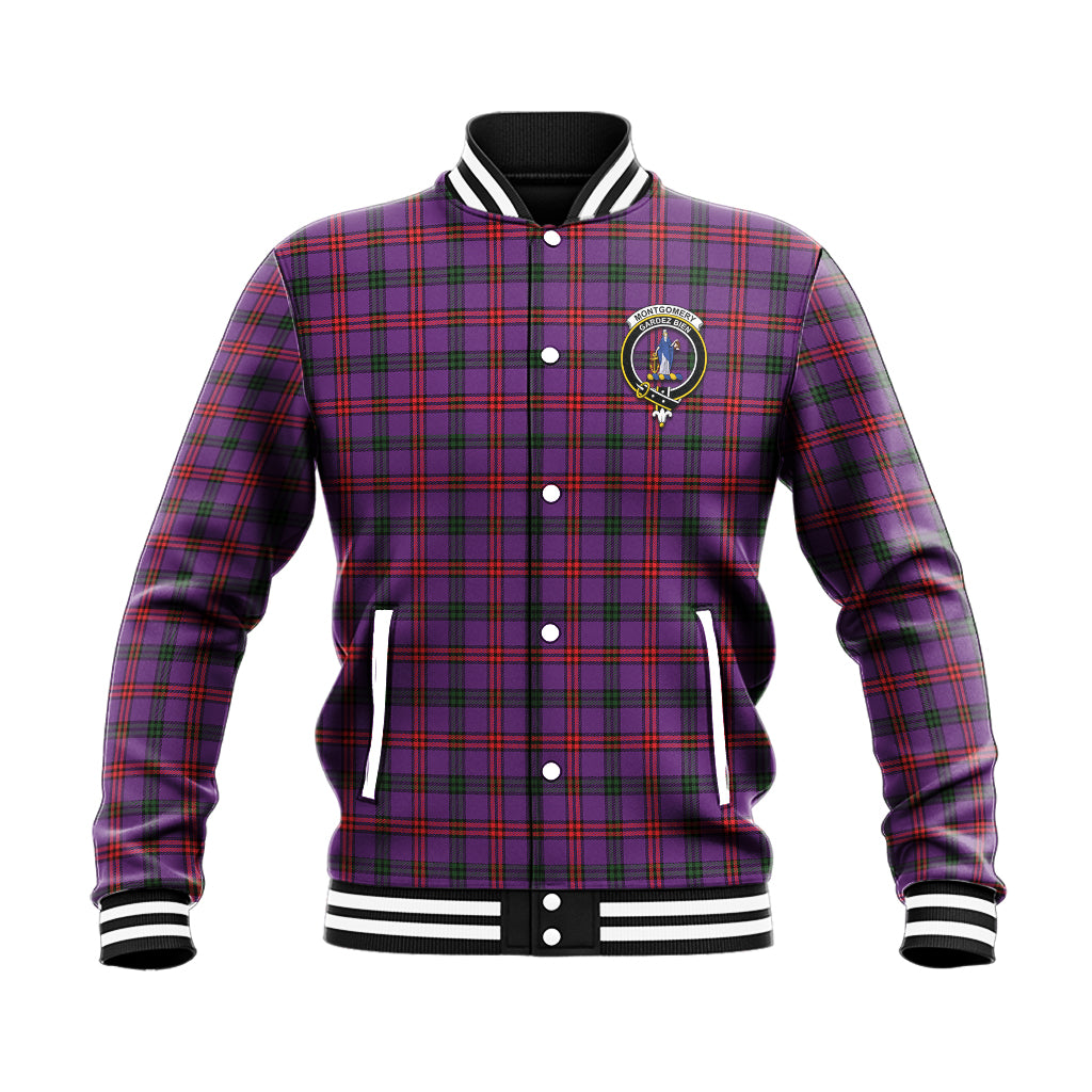 Montgomery Tartan Baseball Jacket with Family Crest - Tartan Vibes Clothing