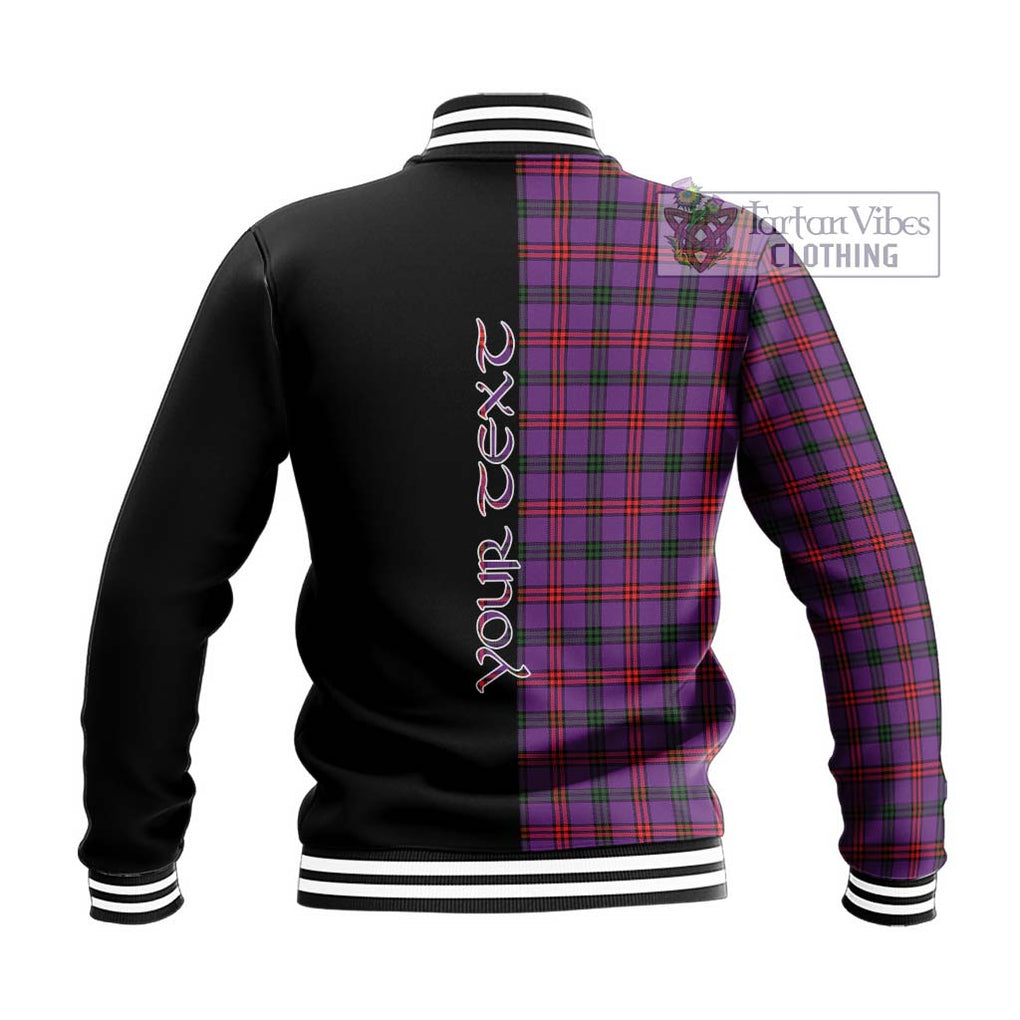 Montgomery Tartan Baseball Jacket with Family Crest and Half Of Me Style - Tartanvibesclothing Shop