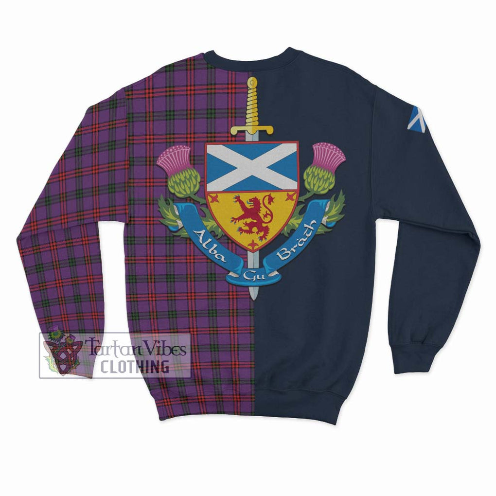 Tartan Vibes Clothing Montgomery Modern Tartan Sweatshirt with Scottish Lion Royal Arm Half Style