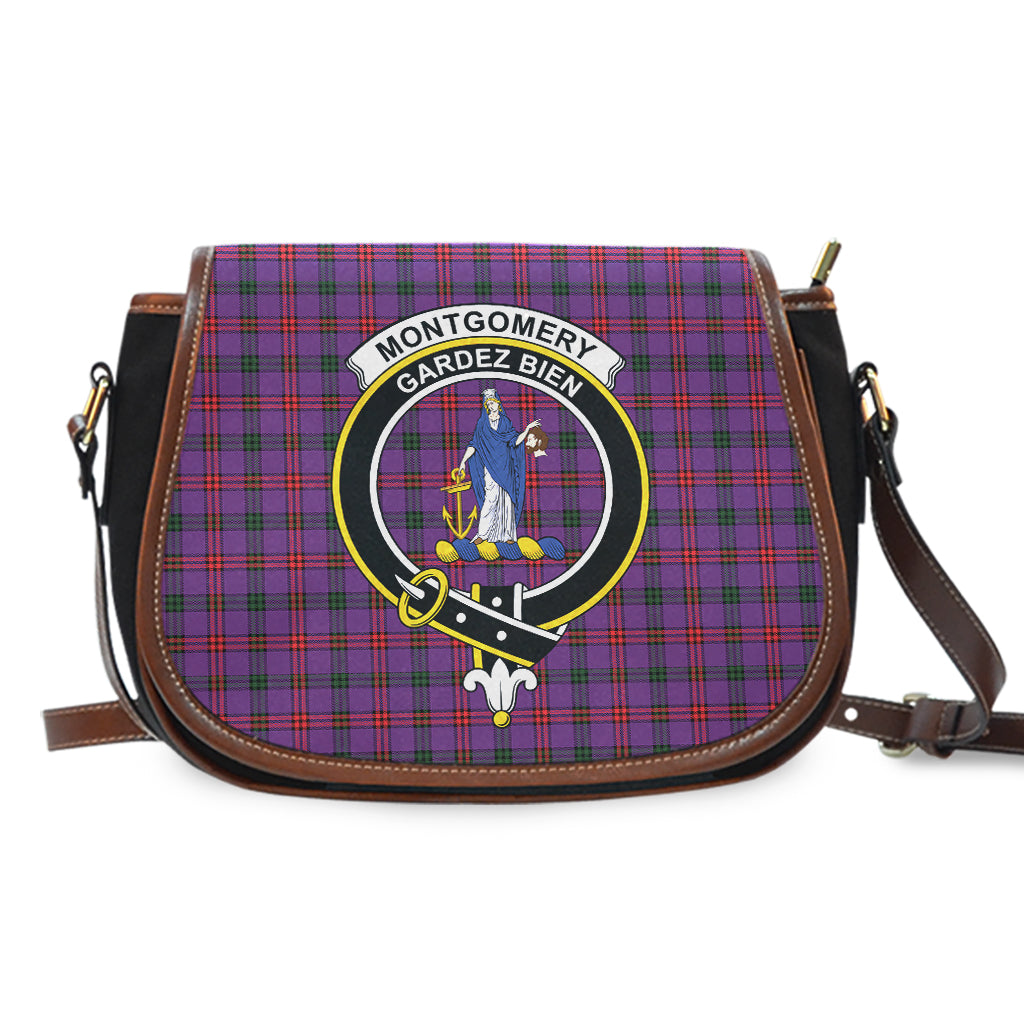 Montgomery Tartan Saddle Bag with Family Crest - Tartan Vibes Clothing