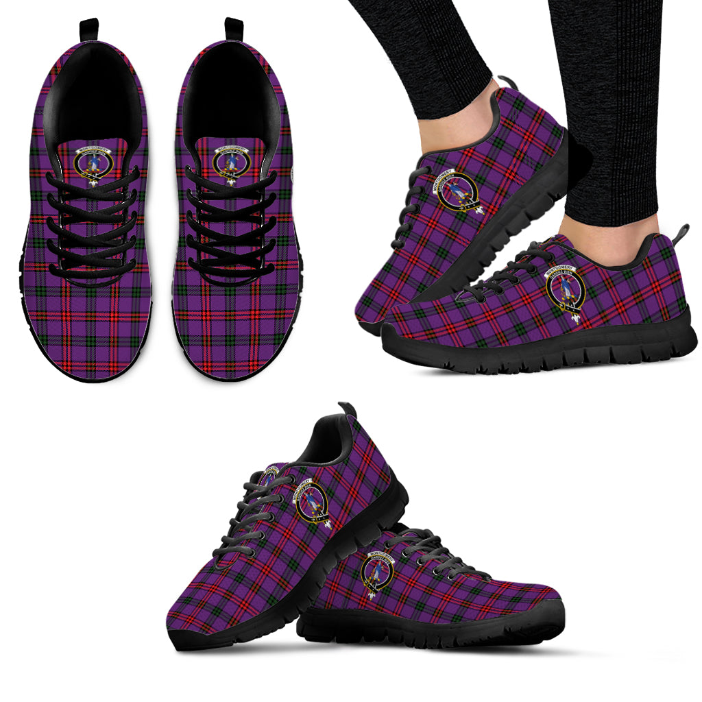 Montgomery Tartan Sneakers with Family Crest - Tartan Vibes Clothing