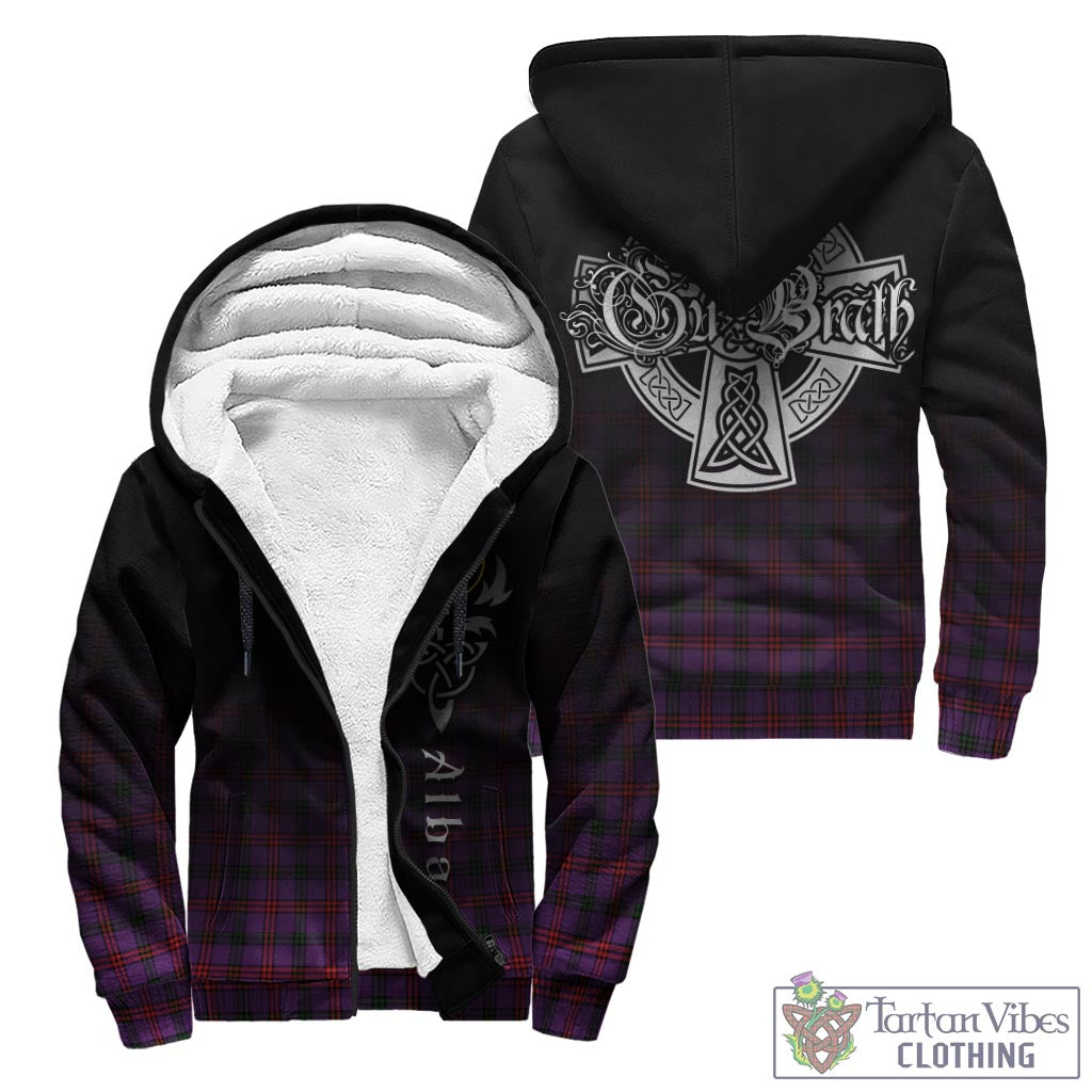 Tartan Vibes Clothing Montgomery Modern Tartan Sherpa Hoodie Featuring Alba Gu Brath Family Crest Celtic Inspired