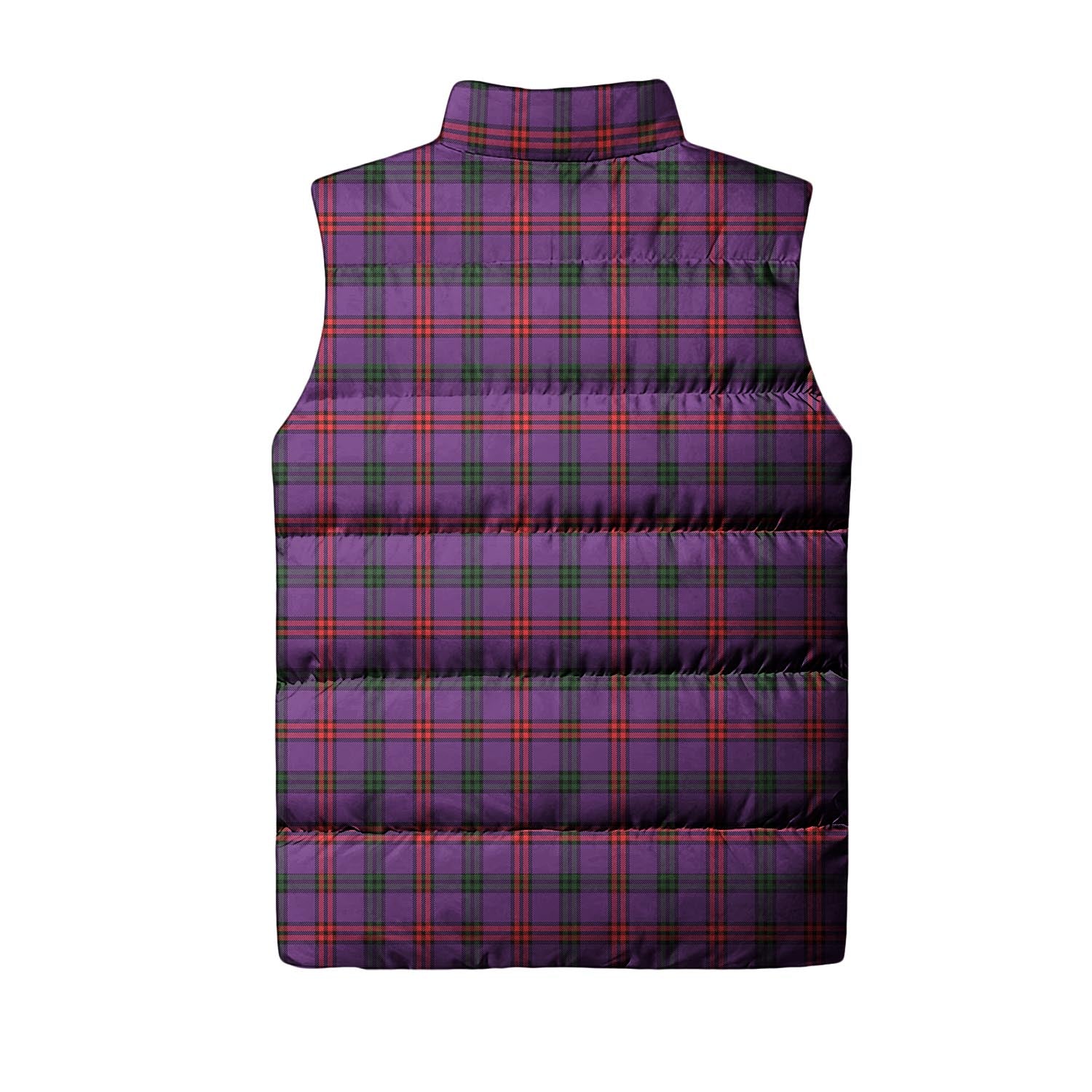 Montgomery Modern Tartan Sleeveless Puffer Jacket with Family Crest - Tartanvibesclothing