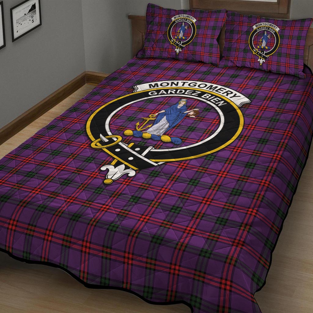 Montgomery Tartan Quilt Bed Set with Family Crest - Tartan Vibes Clothing