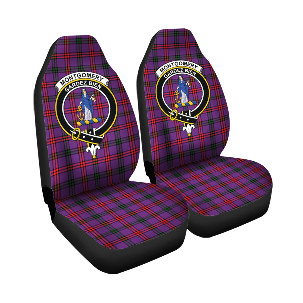 Montgomery Modern Tartan Car Seat Cover with Family Crest - Tartanvibesclothing