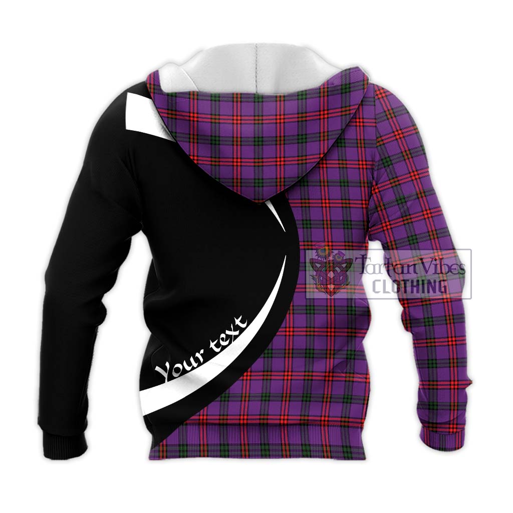 Montgomery Tartan Knitted Hoodie with Family Crest Circle Style - Tartan Vibes Clothing