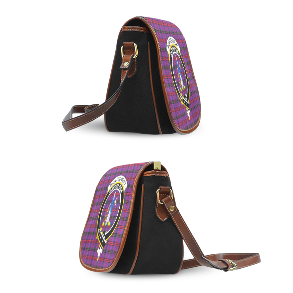 Montgomery Tartan Saddle Bag with Family Crest - Tartan Vibes Clothing