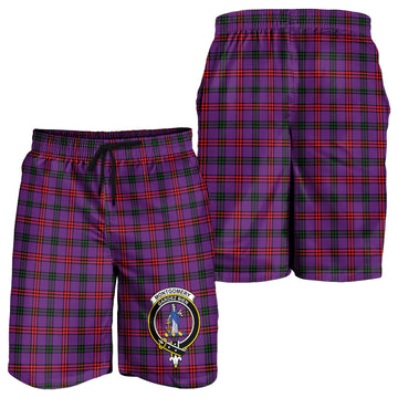 Montgomery Tartan Mens Shorts with Family Crest