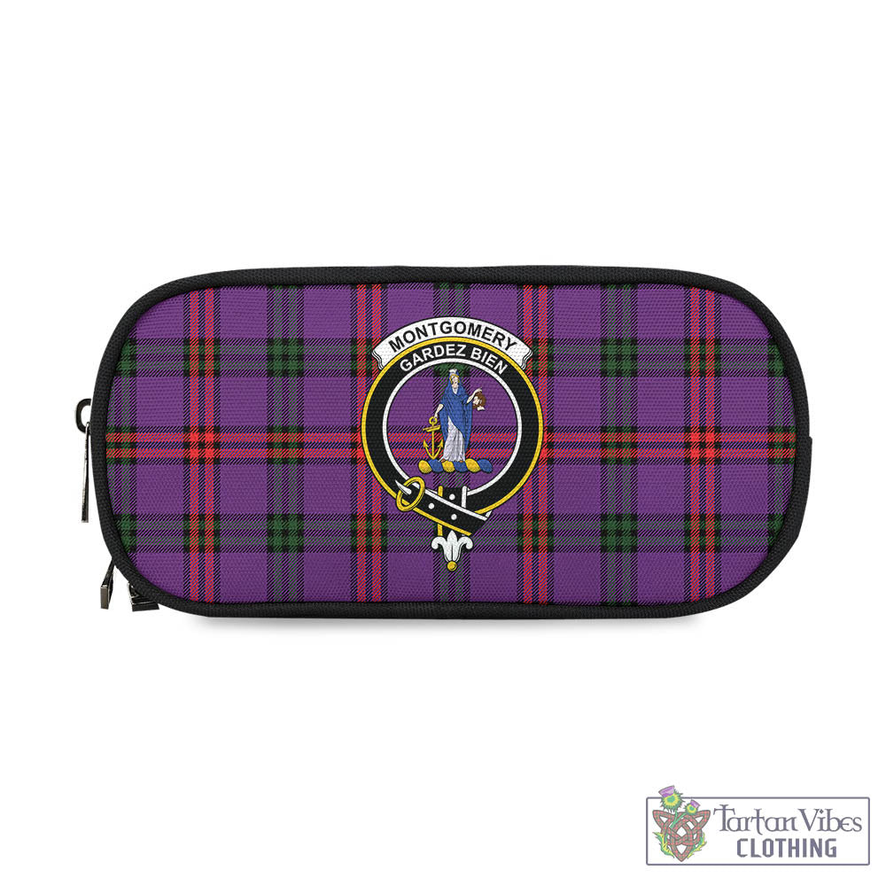 Tartan Vibes Clothing Montgomery Modern Tartan Pen and Pencil Case with Family Crest