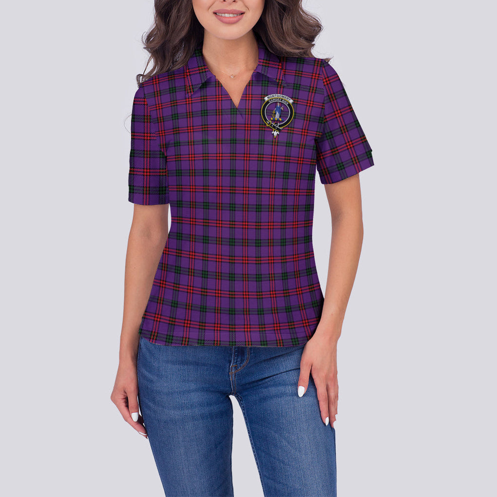 Montgomery Tartan Polo Shirt with Family Crest For Women - Tartan Vibes Clothing