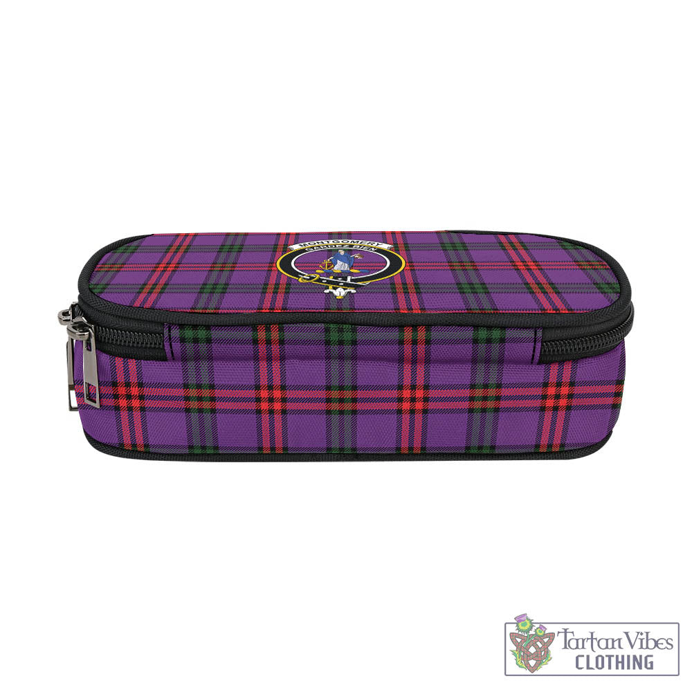 Tartan Vibes Clothing Montgomery Modern Tartan Pen and Pencil Case with Family Crest