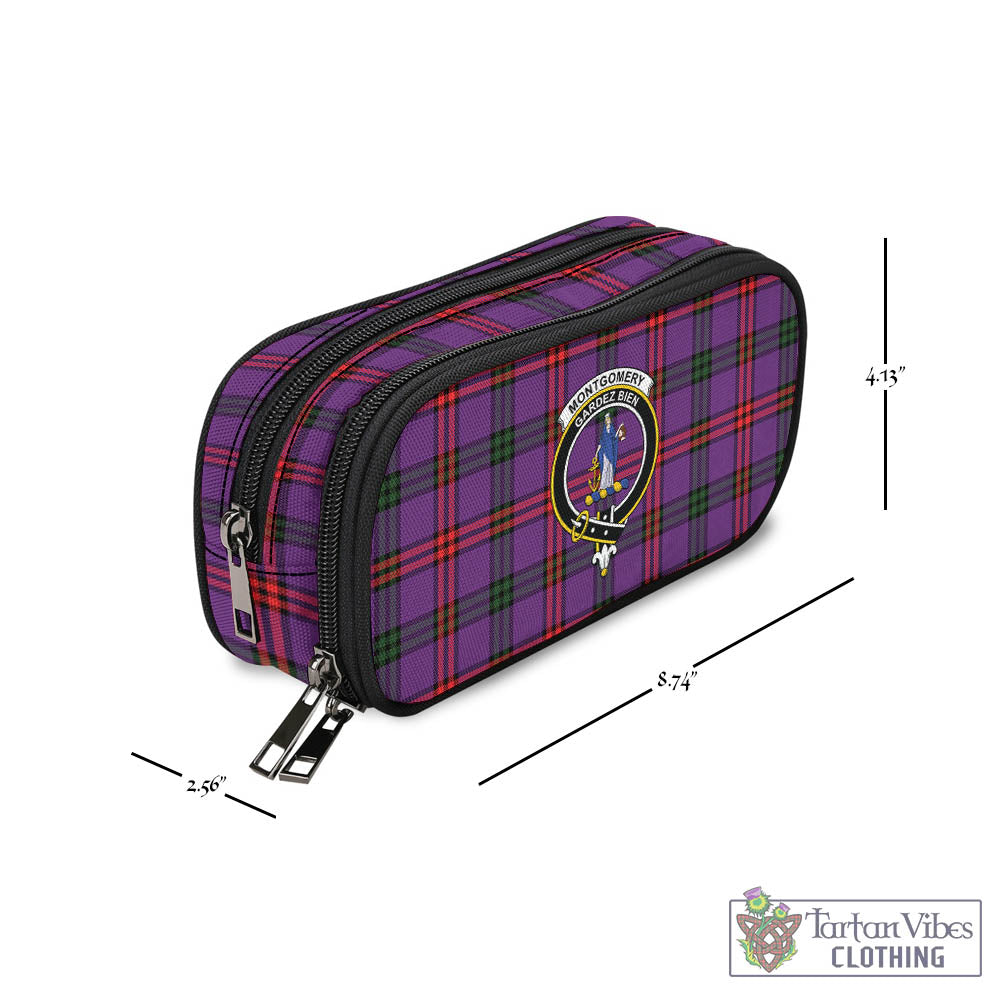 Tartan Vibes Clothing Montgomery Modern Tartan Pen and Pencil Case with Family Crest