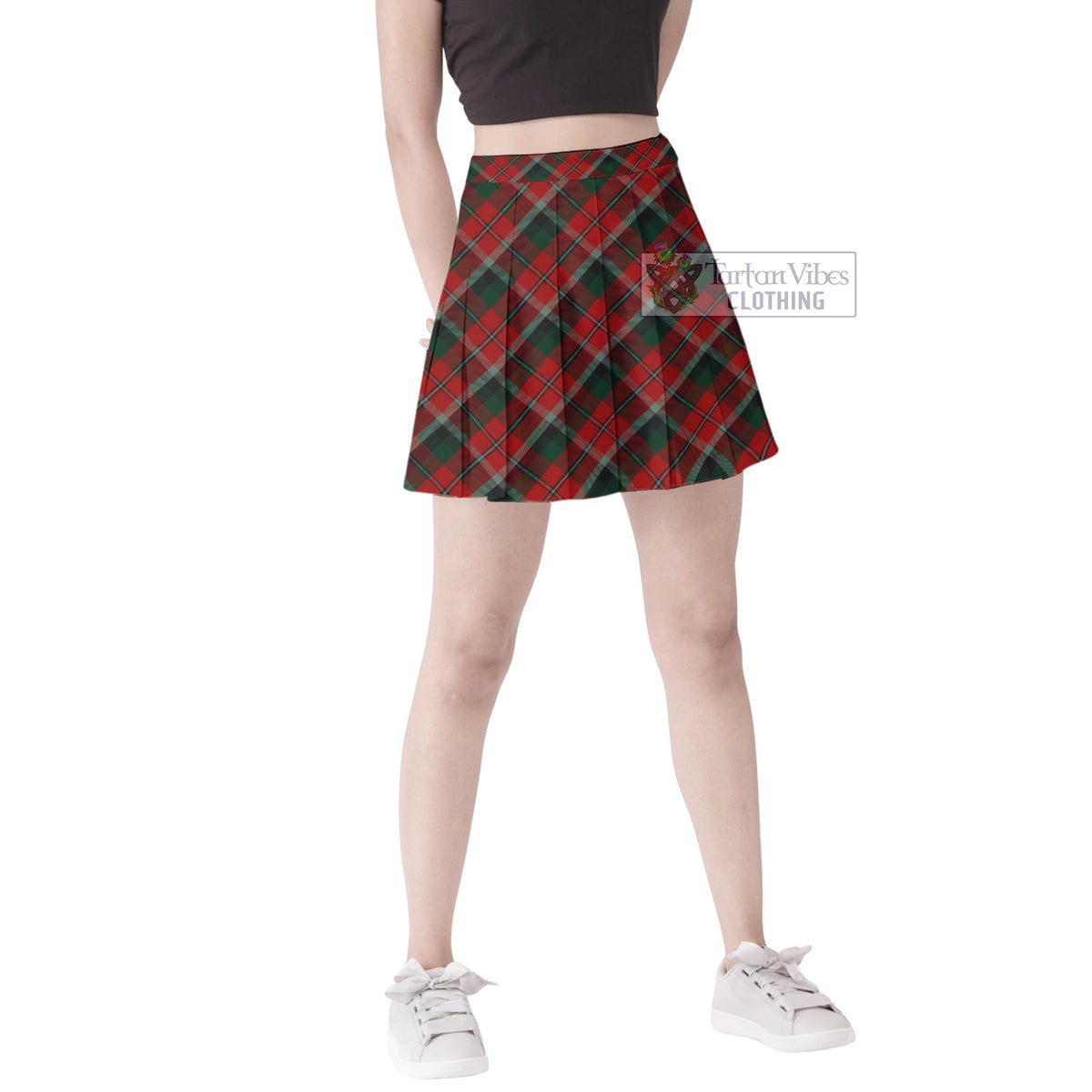 Montrose Tartan Women's Plated Mini Skirt Cross Style Female - Tartan Vibes Clothing
