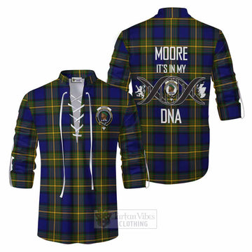 Moore Tartan Ghillie Kilt Shirt with Family Crest DNA In Me Style