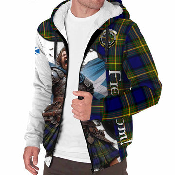 Moore Crest Tartan Sherpa Hoodie Inspired by the Freedom of Scottish Warrior