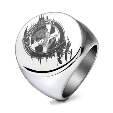 Moore Clan Crest Engraved Ring Scotland In Me Style