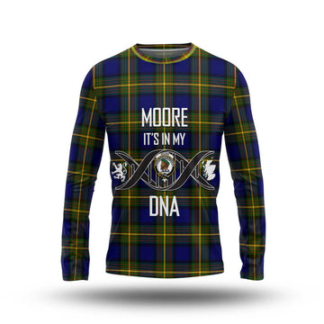 Moore Tartan Long Sleeve T-Shirt with Family Crest DNA In Me Style