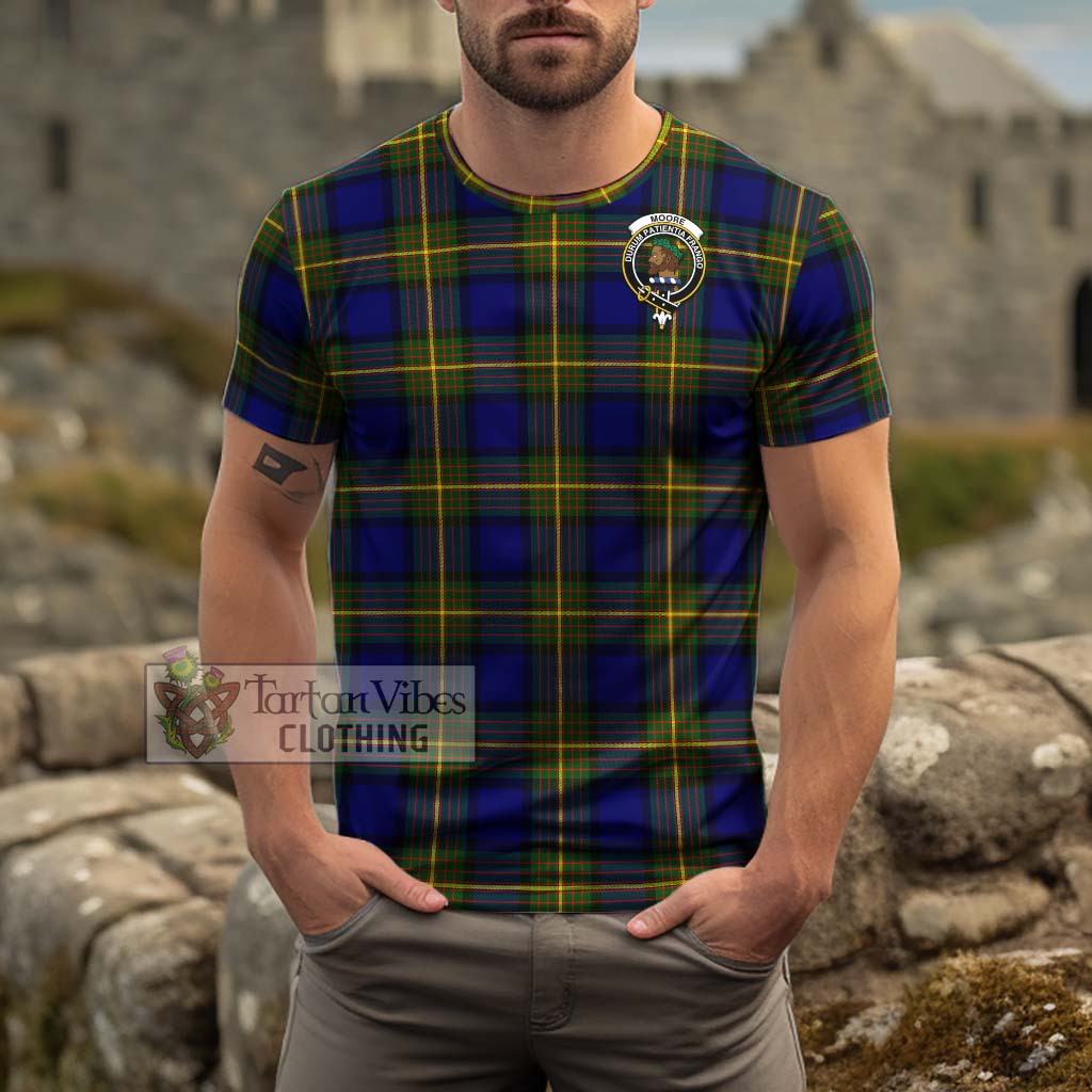 Tartan Vibes Clothing Moore Tartan Cotton T-Shirt with Family Crest