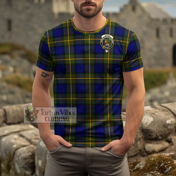 Moore Tartan Cotton T-Shirt with Family Crest