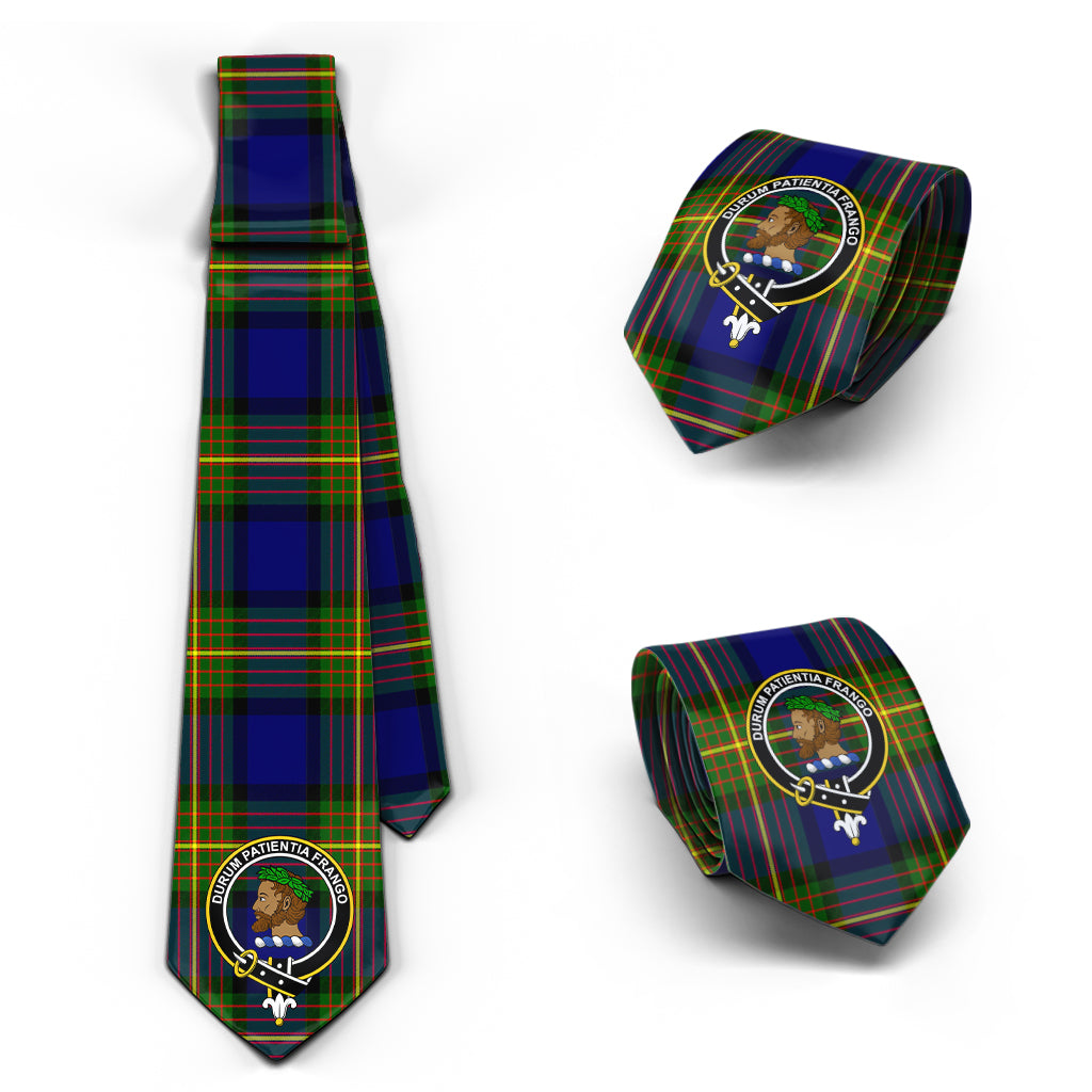 Moore Tartan Classic Necktie with Family Crest Necktie One Size - Tartan Vibes Clothing