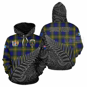 Moore Crest Tartan Hoodie with New Zealand Silver Fern Half Style