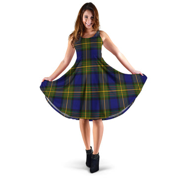 Moore Tartan Sleeveless Midi Womens Dress