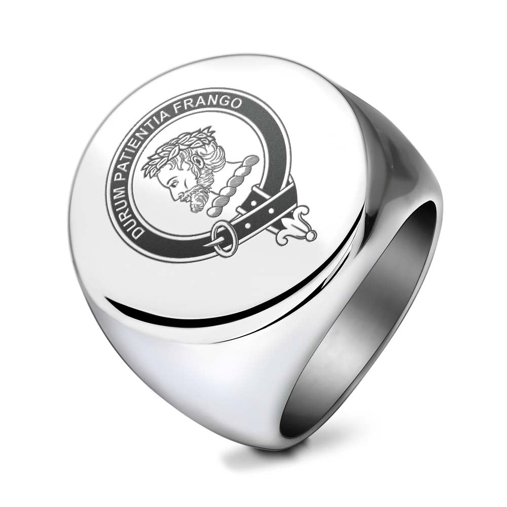 Tartan Vibes Clothing Moore Clan Crest Engraved Ring