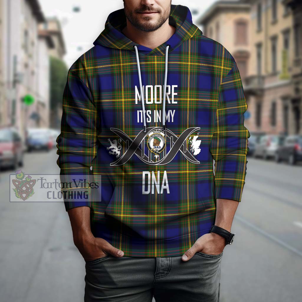 Tartan Vibes Clothing Moore Tartan Hoodie with Family Crest DNA In Me Style