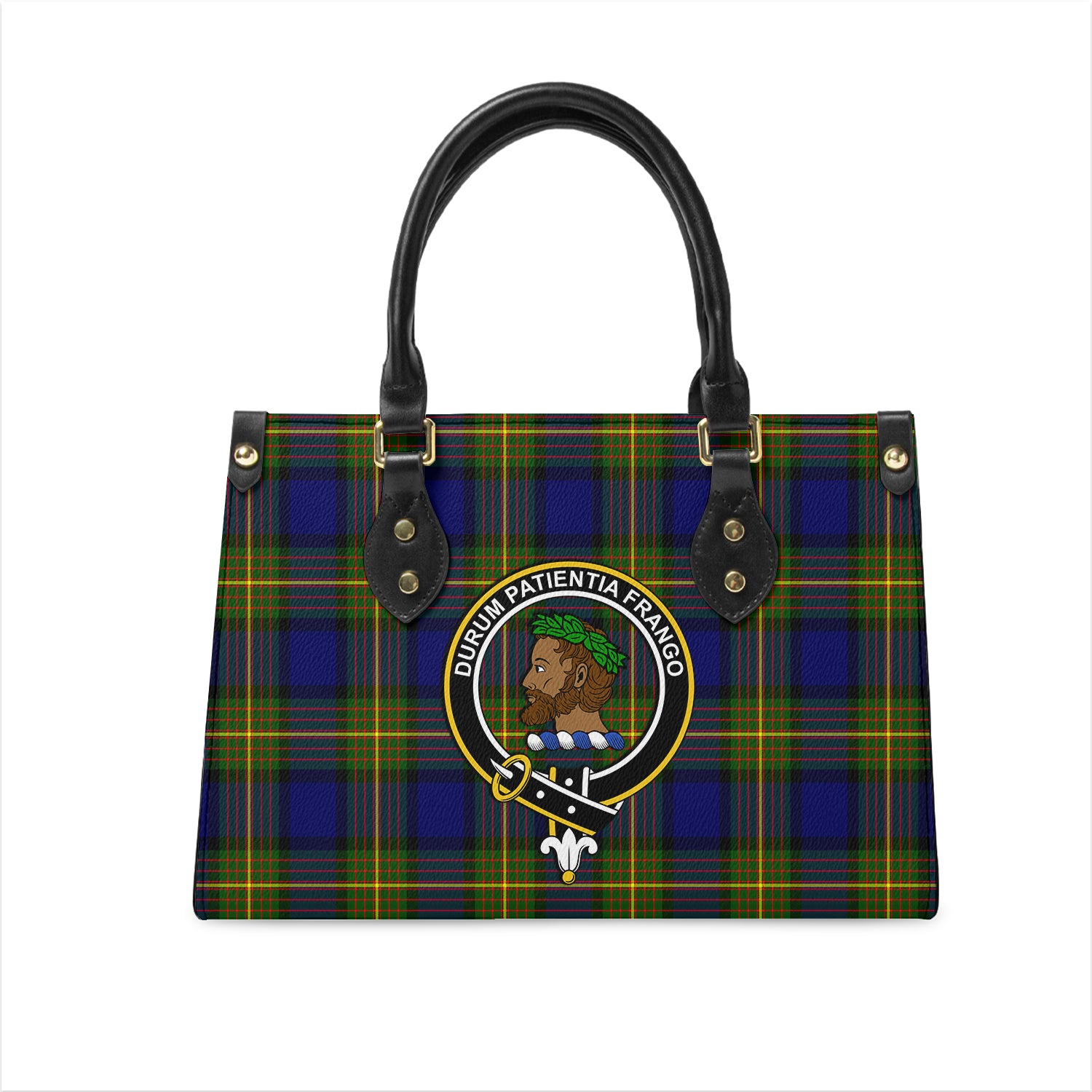 moore-tartan-leather-bag-with-family-crest