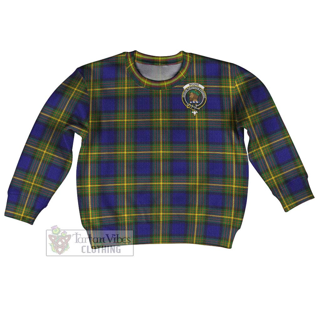 Tartan Vibes Clothing Moore Tartan Kid Ugly Sweater with Family Crest