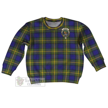 Moore Tartan Kid Ugly Sweater with Family Crest