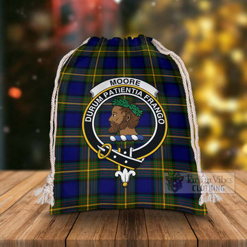 Moore Tartan Christmas Santa's Bag with Family Crest