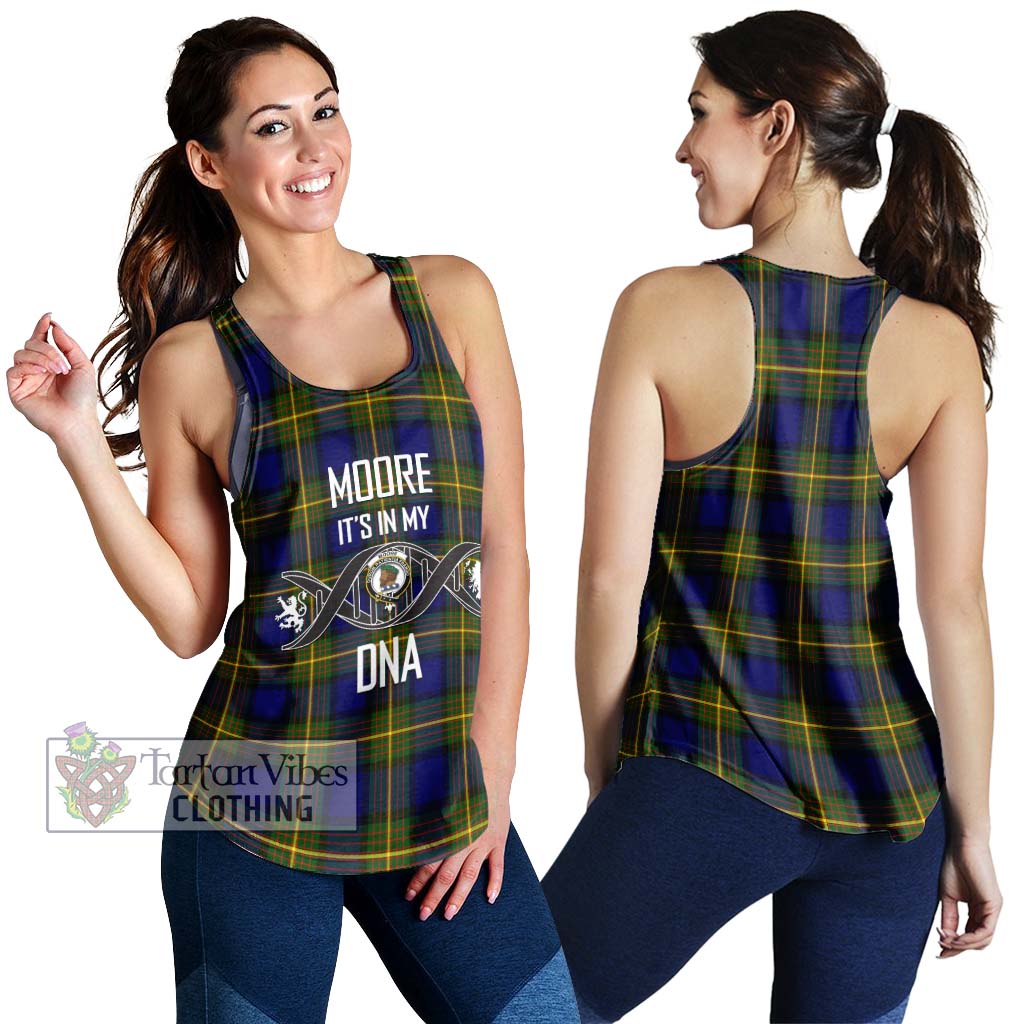 Tartan Vibes Clothing Moore Tartan Women's Racerback Tanks with Family Crest DNA In Me Style