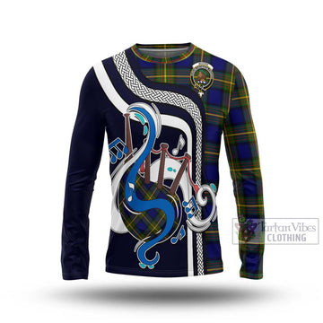 Moore Tartan Long Sleeve T-Shirt with Epic Bagpipe Style