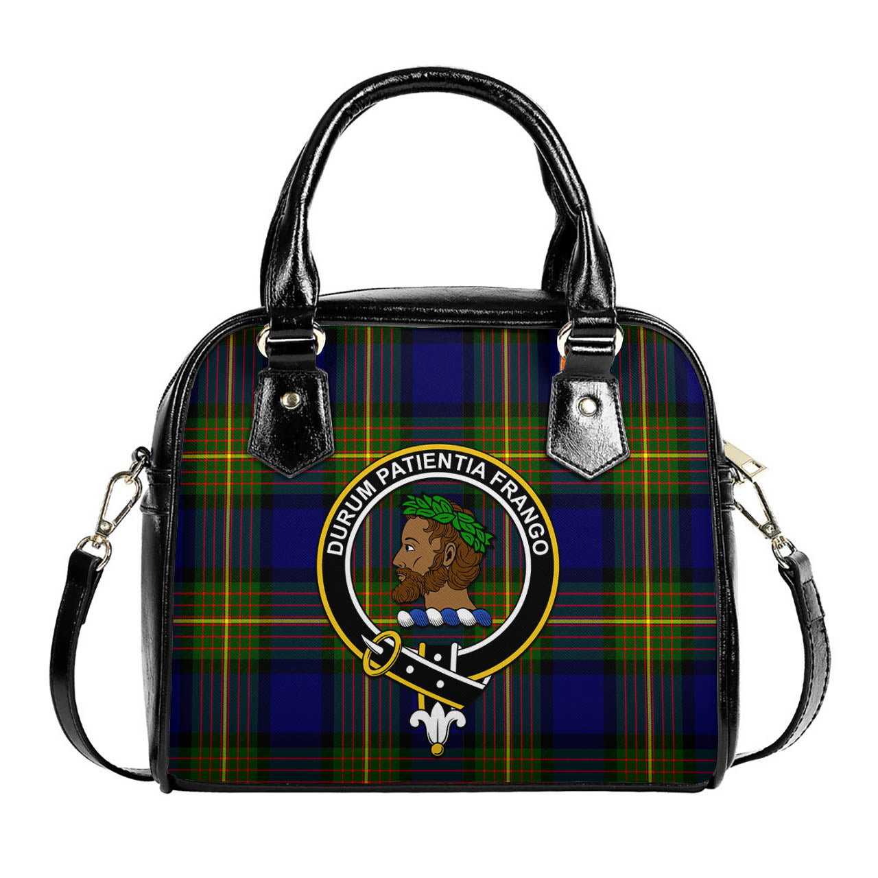 Moore Tartan Shoulder Handbags with Family Crest One Size 6*25*22 cm - Tartanvibesclothing