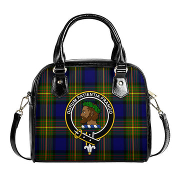 Moore Tartan Shoulder Handbags with Family Crest