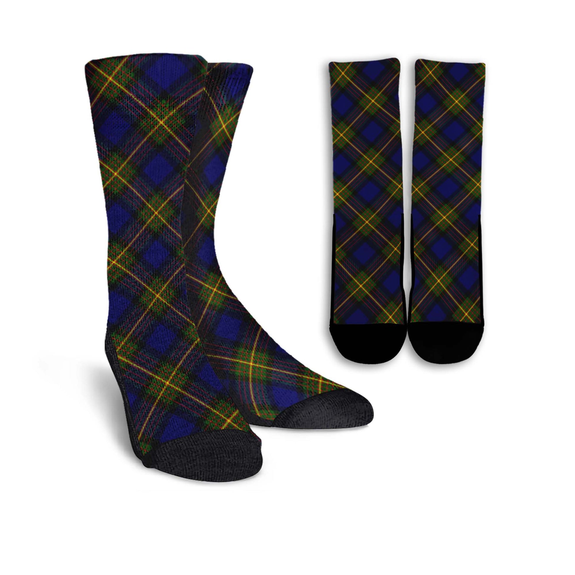 Moore Tartan Crew Socks Cross Tartan Style - Tartanvibesclothing