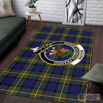 Moore Tartan Area Rug with Family Crest