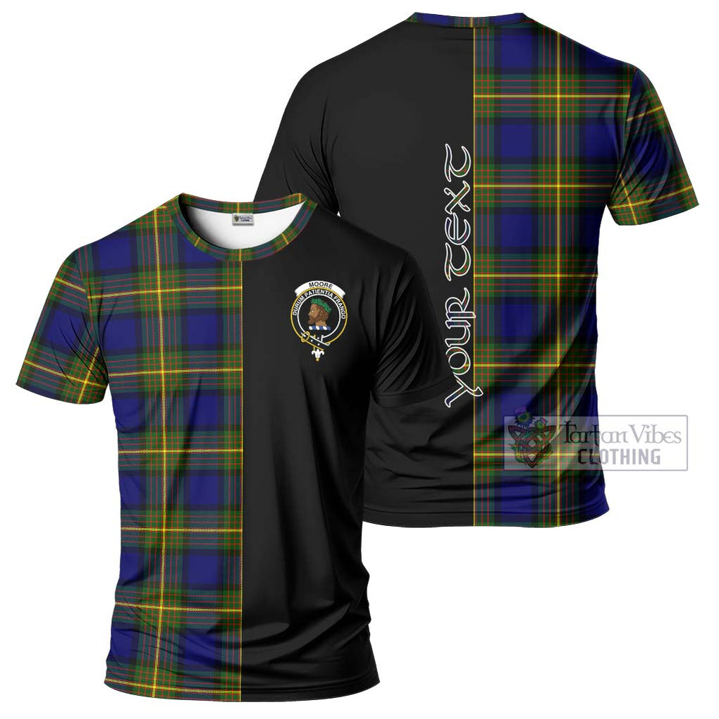 Moore Tartan T-Shirt with Family Crest and Half Of Me Style Kid's Shirt - Tartanvibesclothing Shop