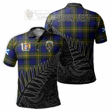 Moore Crest Tartan Polo Shirt with New Zealand Silver Fern Half Style