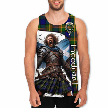 Moore Crest Tartan Men's Tank Top Inspired by the Freedom of Scottish Warrior