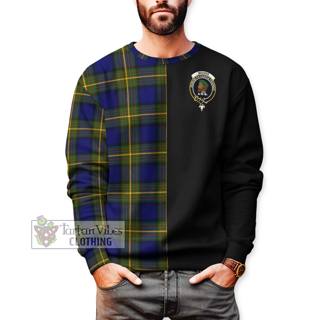 Tartan Vibes Clothing Moore Tartan Sweatshirt with Family Crest and Half Of Me Style