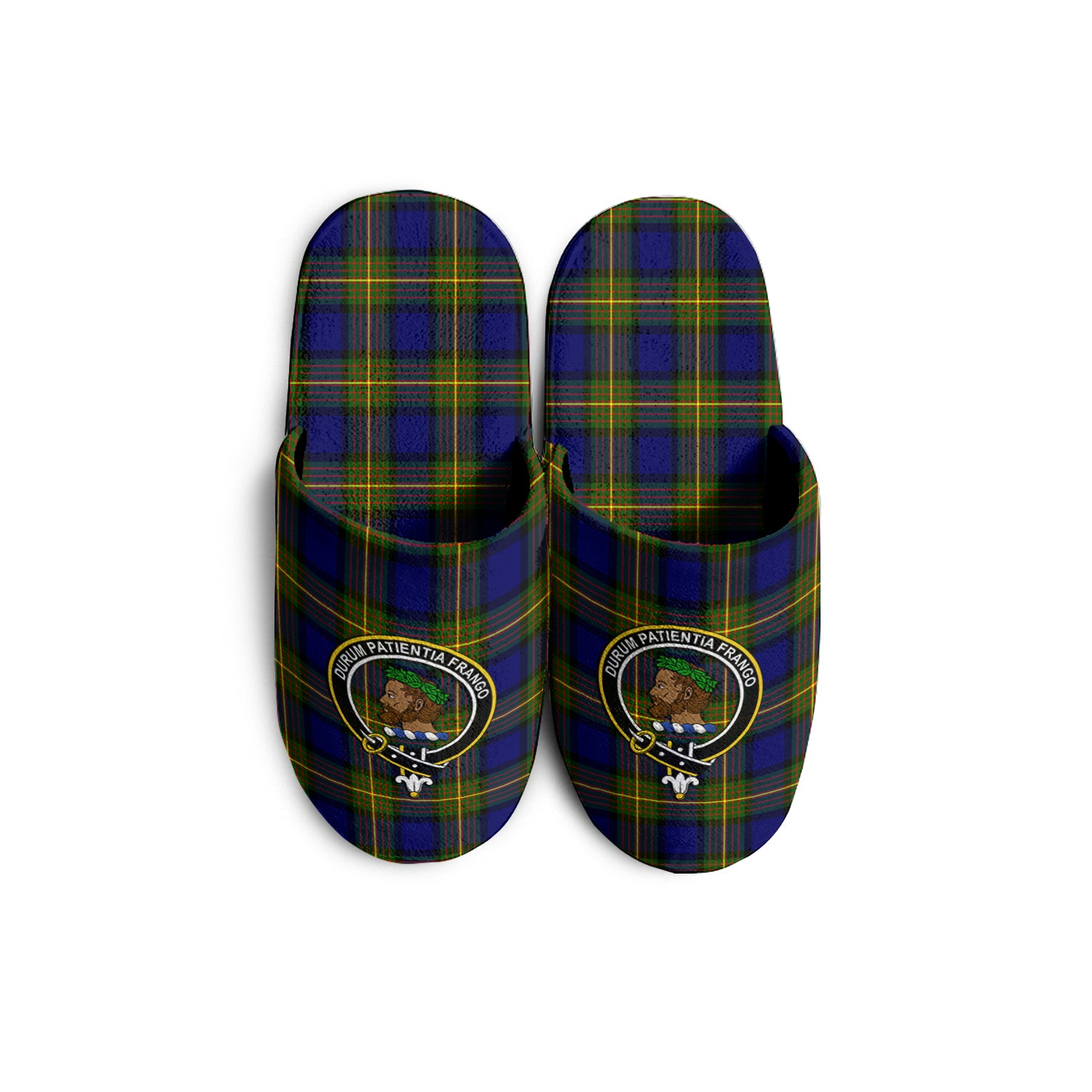 Moore Tartan Home Slippers with Family Crest - Tartanvibesclothing Shop