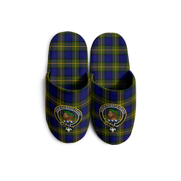 Moore Tartan Home Slippers with Family Crest