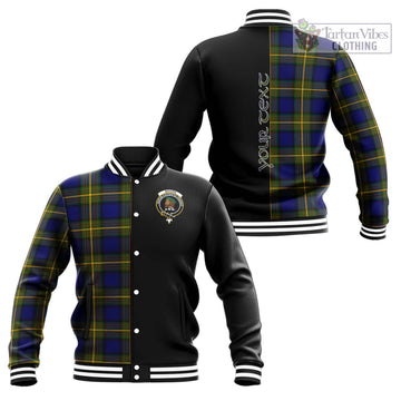 Moore Tartan Baseball Jacket with Family Crest and Half Of Me Style